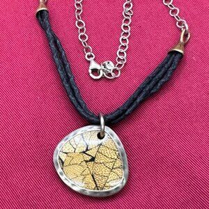 Silpada Sterling Silver Necklace w/Bamboo & Brass